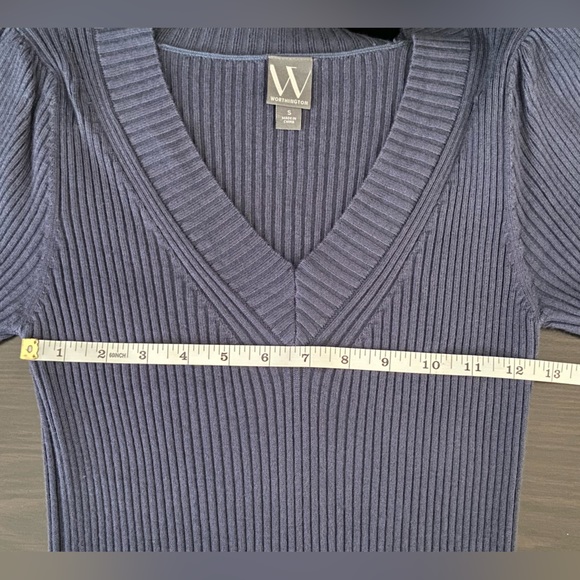 Worthington - Women's V-Neck Elbow Sleeve Pullover Sweater (NWOT) - Picture 8 of 9